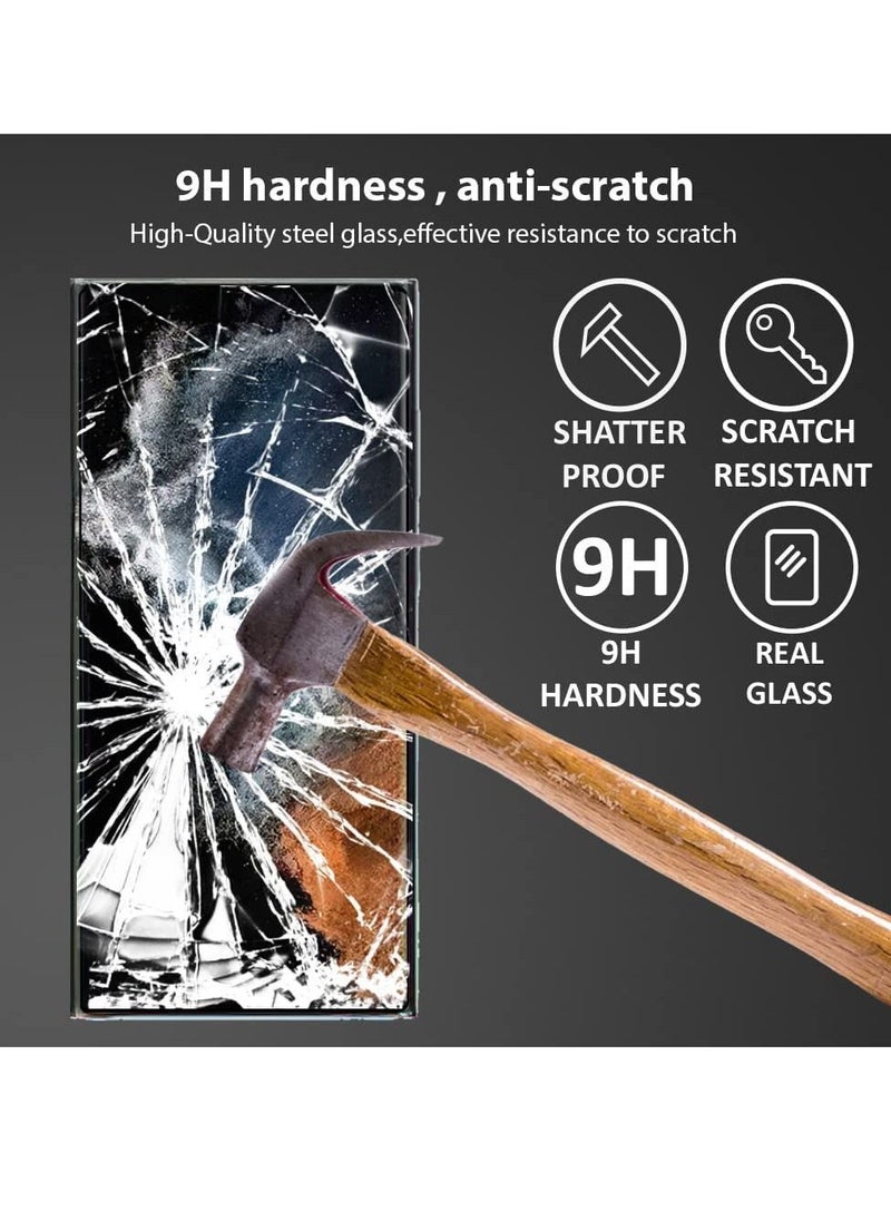 BORTONY Pack of 2 Glass Compatible for Samsung Galaxy S22 Ultra Screen Protector, HD Clear Tempered Glass [9H Hardness] [Fingerprint Unlock][3D Full Coverage]  - Image 4