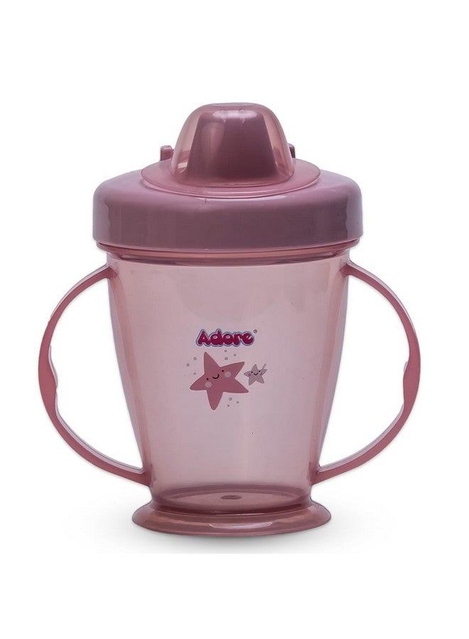 Adore Birdy Leakproof Spout Sipper For Baby With Handle | 250Ml Baby Water Bottle For 6 To 12 Month Baby | Anti Spill Drinking Water Sipper Spout Cup For Kids | Sipper Cup For Baby & Toddlers (Pink) - Image 1