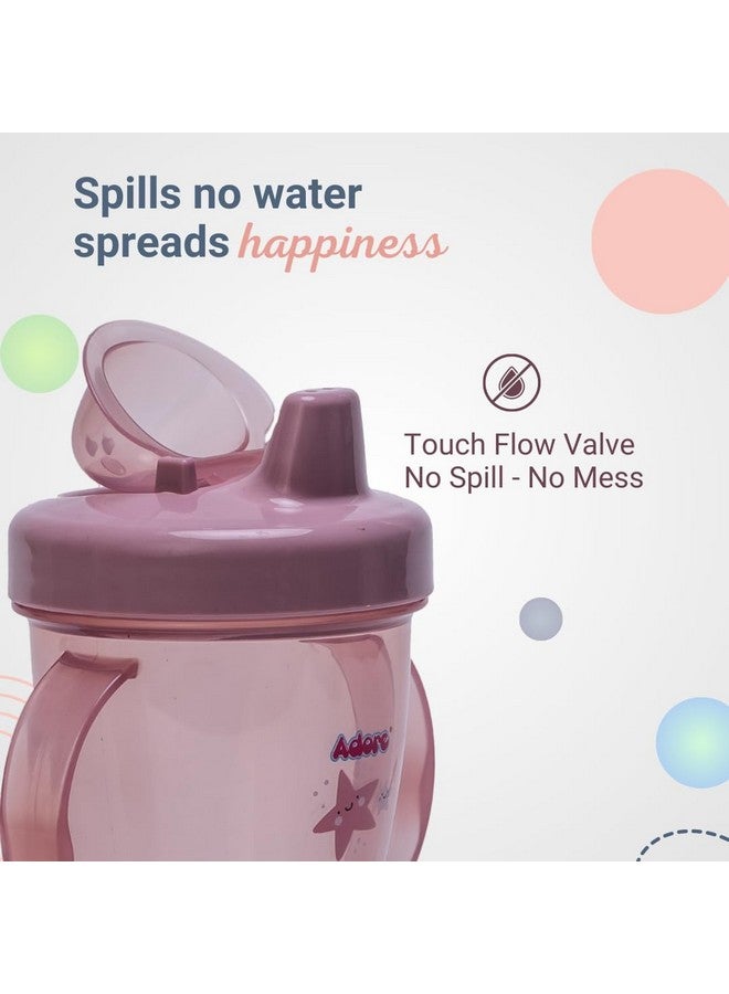 Adore Birdy Leakproof Spout Sipper For Baby With Handle | 250Ml Baby Water Bottle For 6 To 12 Month Baby | Anti Spill Drinking Water Sipper Spout Cup For Kids | Sipper Cup For Baby & Toddlers (Pink) - Image 4