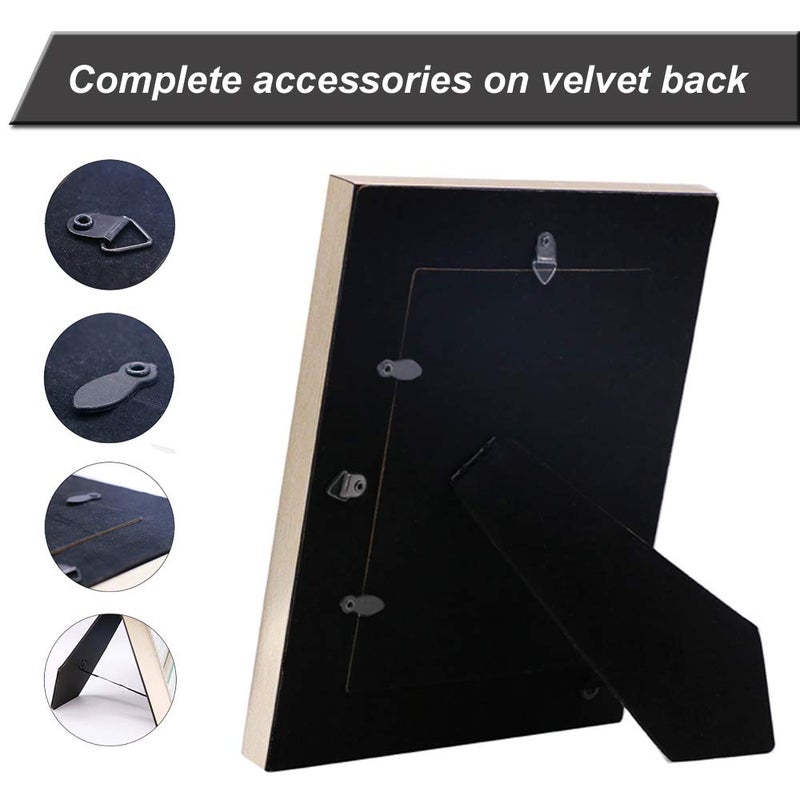 Meetart 5x7 3 Pack Mirror Photo Frames Sets for Wall Pictures Decor or Table Stand - Image 4