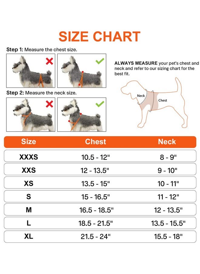 Joytale - Joytale Small Dog Harness, Breathable Mesh Step-in Vest, Reflective Soft Padded Harnesses for Small and Medium Dogs, Orange, M - Image 1