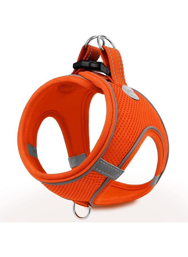 Joytale - Joytale Small Dog Harness, Breathable Mesh Step-in Vest, Reflective Soft Padded Harnesses for Small and Medium Dogs, Orange, M - Image 1