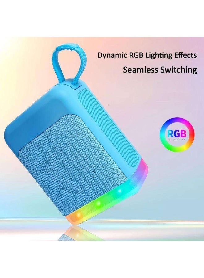T I G O Portable Bluetooth 5.0 Speaker – 5W HD Desktop Wireless Speaker with RGB Ambient Light, TF Card & USB Drive Support - Image 2