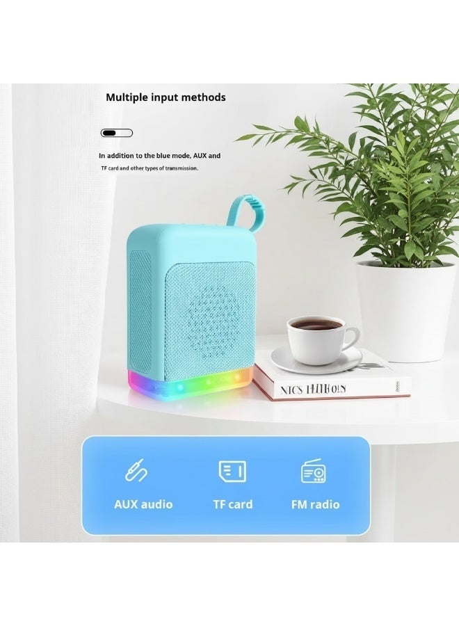 T I G O Portable Bluetooth 5.0 Speaker – 5W HD Desktop Wireless Speaker with RGB Ambient Light, TF Card & USB Drive Support - Image 4