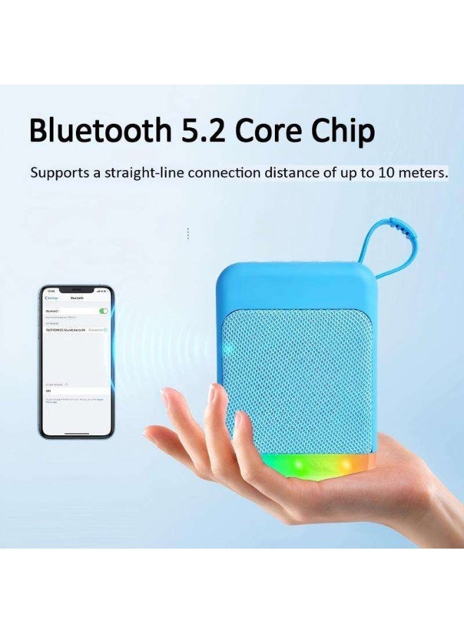 T I G O Portable Bluetooth 5.0 Speaker – 5W HD Desktop Wireless Speaker with RGB Ambient Light, TF Card & USB Drive Support - Image 5