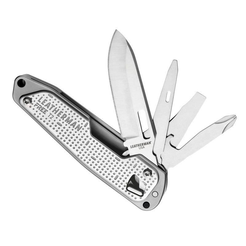 LEATHERMAN, FREE T2 Multitool and EDC Pocket Knife with Magnetic Locking and One Hand Accessible Tools, Made in the USA - Image 1
