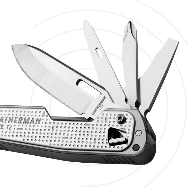 LEATHERMAN, FREE T2 Multitool and EDC Pocket Knife with Magnetic Locking and One Hand Accessible Tools, Made in the USA - Image 2