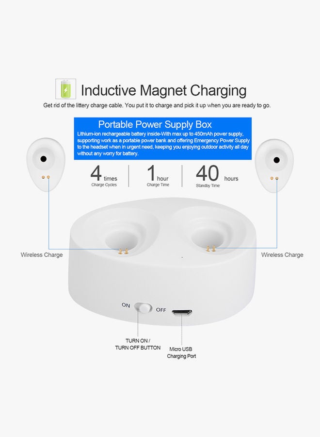 NIBEMINENT In Ear Wireless Bluetooth Headset Silver - Image 3