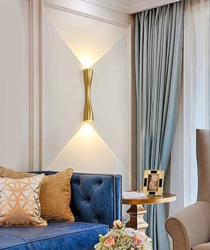 CITRA LED Slim Long Modern Up and Down Wall Sconce Gold Light Fixtures with Two 5 Watt LEDs (Warm White) - Image 5