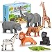 Learning Minds Set of 8 Jumbo Safari Animals Figures Zoo Animals for Toddlers 13 Jungle Animals Figures Toy Animals for Kids Age 18 Months Plus Animal Toys for Kids 123 Years Old - Image 4