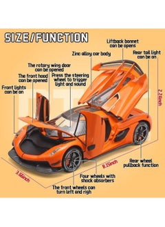 CHE ZHI 1:24 Koenigsegg Jesko Car Model, Diecast Collectible Pull Back Model Car with Sound and Light, Toy Gift Vehicles for Adults Kids Boys Girls  - Image 3