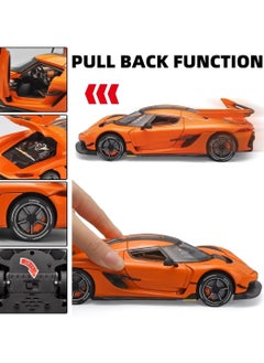CHE ZHI 1:24 Koenigsegg Jesko Car Model, Diecast Collectible Pull Back Model Car with Sound and Light, Toy Gift Vehicles for Adults Kids Boys Girls  - Image 5