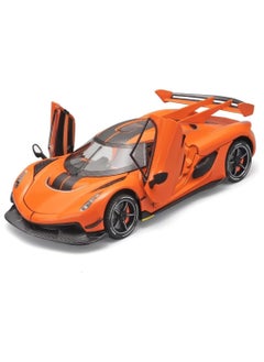 CHE ZHI 1:24 Koenigsegg Jesko Car Model, Diecast Collectible Pull Back Model Car with Sound and Light, Toy Gift Vehicles for Adults Kids Boys Girls  - Image 1