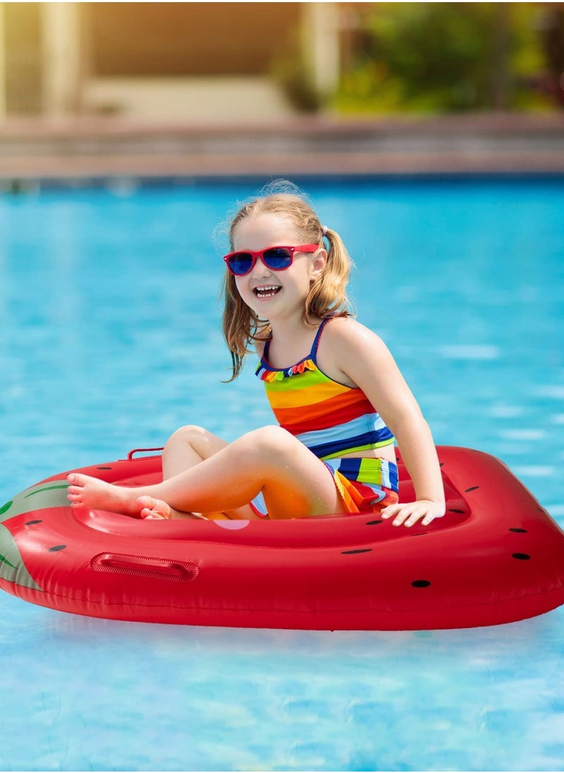 null - Inflatable Boogie Boards for Kids - Fun Swimming Pool Floating Surf Bodyboards with Handles in Pineapple and Strawberry Designs, Perfect for Learning to Swim and Summer Water Activities (Set of 2) - Image 1