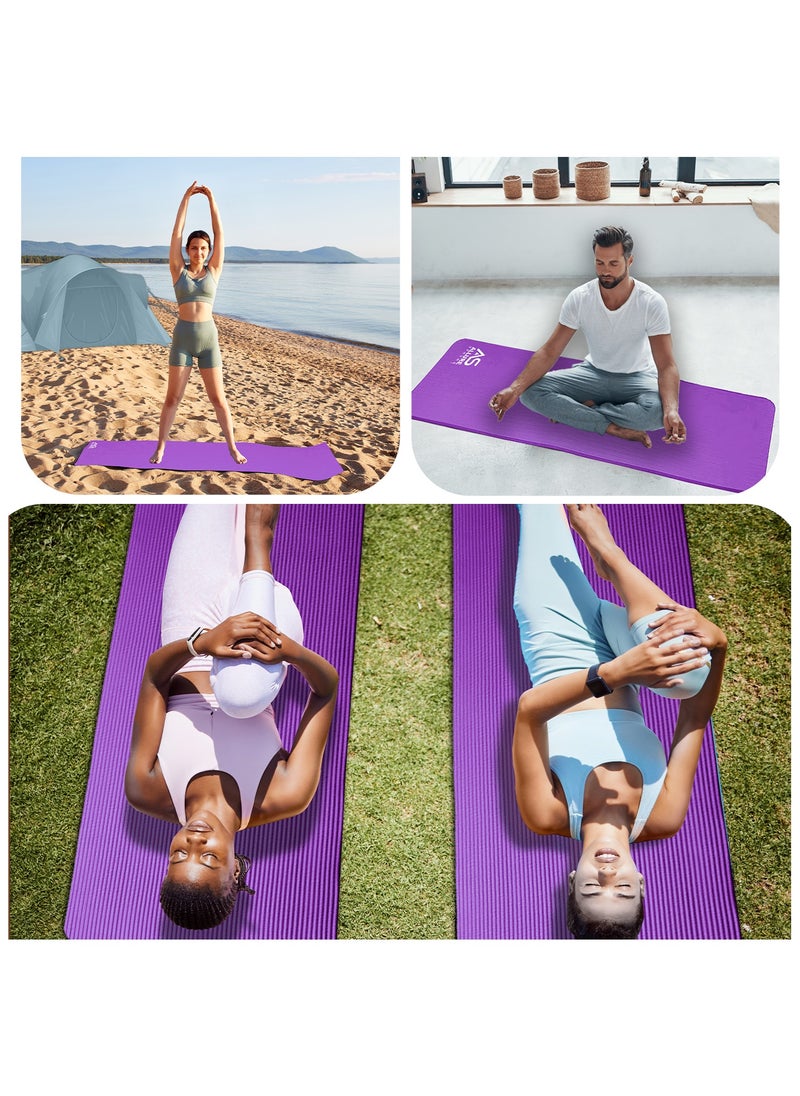 Allure Sphere Sphere Yoga Mat 10Mm Thick Double Sided Non-Slip Nbr Exercise Mat - Ideal Floor Mat For Gymnastic Pilates Fitness Workout Stretching - Training Equipment For Home Gym & Outdoor  - Image 3