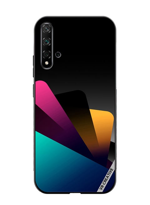 Protective Case Cover For Huawei Nova 5T Colorful Layers Design Multicolour