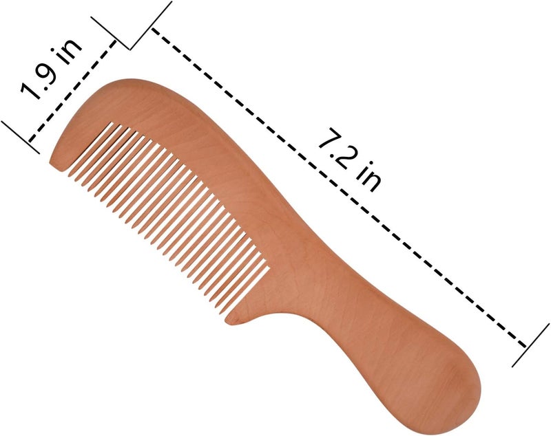 ALKAYAN Fine wooden comb C, Wood Comb for Hair ，Handmade Natural Wooden Combs with An... - Image 2