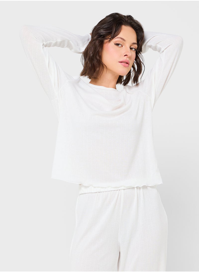 Ginger - Ribbed Long Sleeves Lounge Set - Image 1