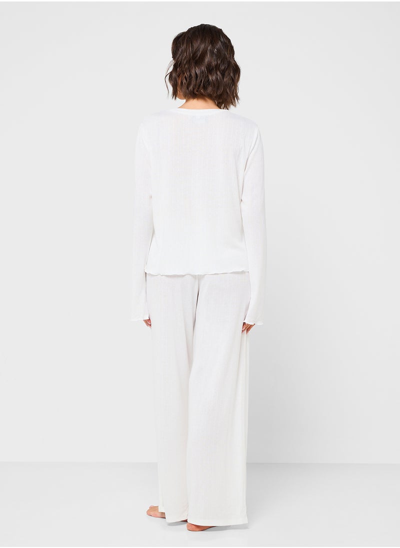 Ginger - Ribbed Long Sleeves Lounge Set - Image 1