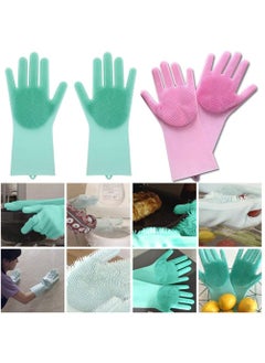 Wishbone Wishbone Silicone Dish Washing Hand Gloves And Cleaning Gloves for Kitchen, Car, Bathroom and Pet  - Image 4