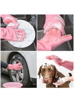 Wishbone Wishbone Silicone Dish Washing Hand Gloves And Cleaning Gloves for Kitchen, Car, Bathroom and Pet  - Image 5