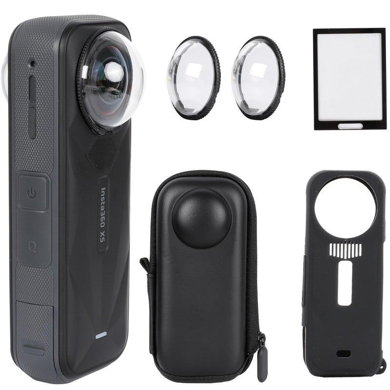 PellKing Camera Protective Accessories Kit for Insta360 X5 Insta 360 X5 Lens GuardSilicone Protective CoverScreen ProtectorsCamera Case Bundle - Image 2