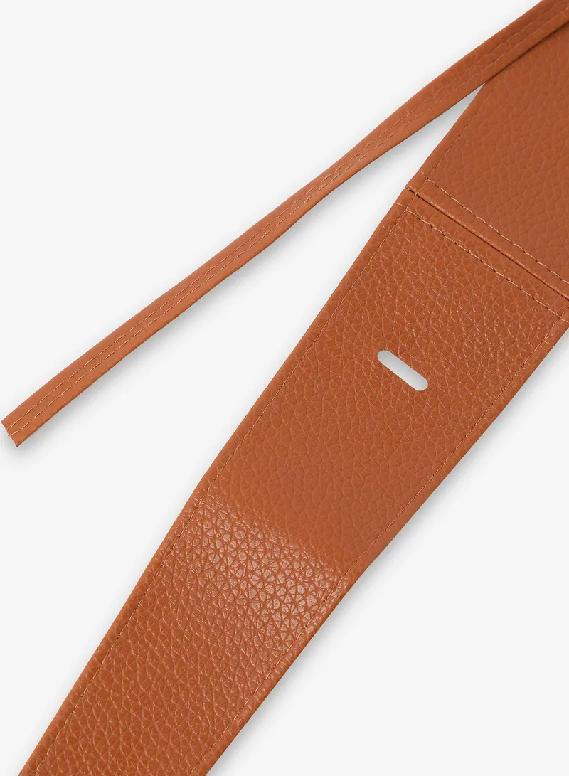Haute Sauce Tan Solid Waist Belt