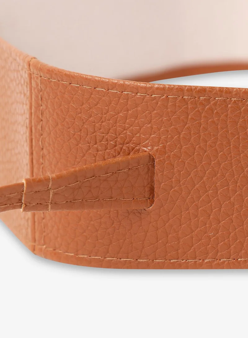 Haute Sauce Tan Solid Waist Belt