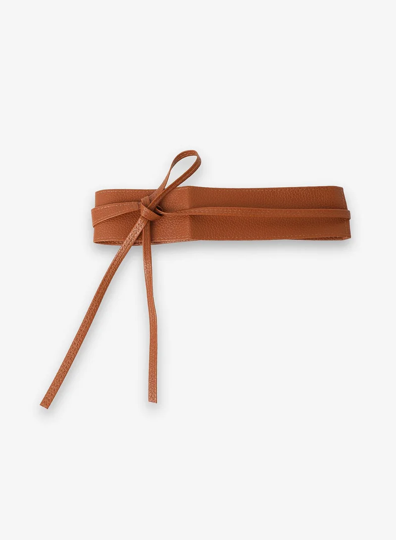 Haute Sauce Tan Solid Waist Belt