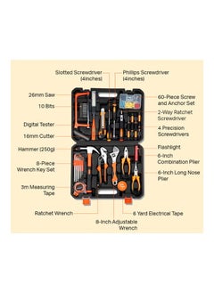 Arabest 100-Pieces Heavy Duty Tool Set With Bag Multi colour 30cm  - Image 2
