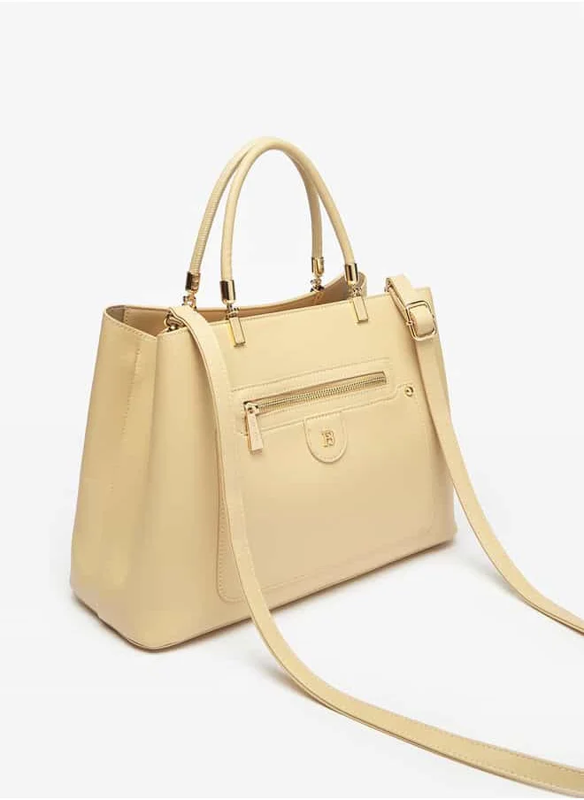 فلورا بيلا من شو إكسبرس Women Solid Tote Bag with Top Handles and Adjustable Strap