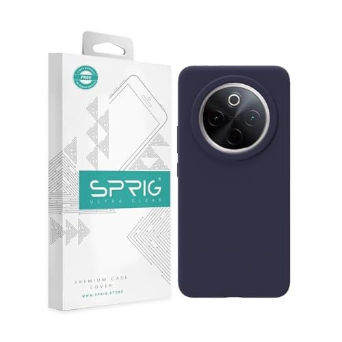 SPRIG Compatible with iQOO Z10 Premium SilkTone Back Cover Drop Tested Shock Proof Mobile Case for Men, Women, Boys and Girls with Camera Protection (Midnight Blue) - Image 1