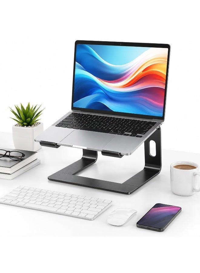 Laptop Stand for Desk, Ergonomic Laptop Riser, Detachable Computer Stand, Portable Notebook Holder with Anti Slip Pads, Ventilated Cooling Design, Compatible with 10-15.6 Inch Laptops - Image 1
