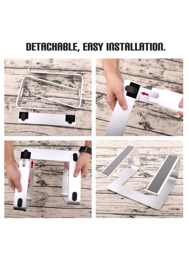Laptop Stand for Desk, Ergonomic Laptop Riser, Detachable Computer Stand, Portable Notebook Holder with Anti Slip Pads, Ventilated Cooling Design, Compatible with 10-15.6 Inch Laptops - Image 4