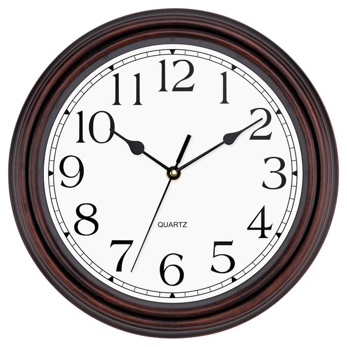 12 INCH WALL CLOCKS BATTERY OPERATED SILENT NONTICKING CLASSIC VINTAGE RETRO WALL CLOCK DECORATIVE FOR OFFICE LIVING ROOM KITCHEN HOME BRONZE