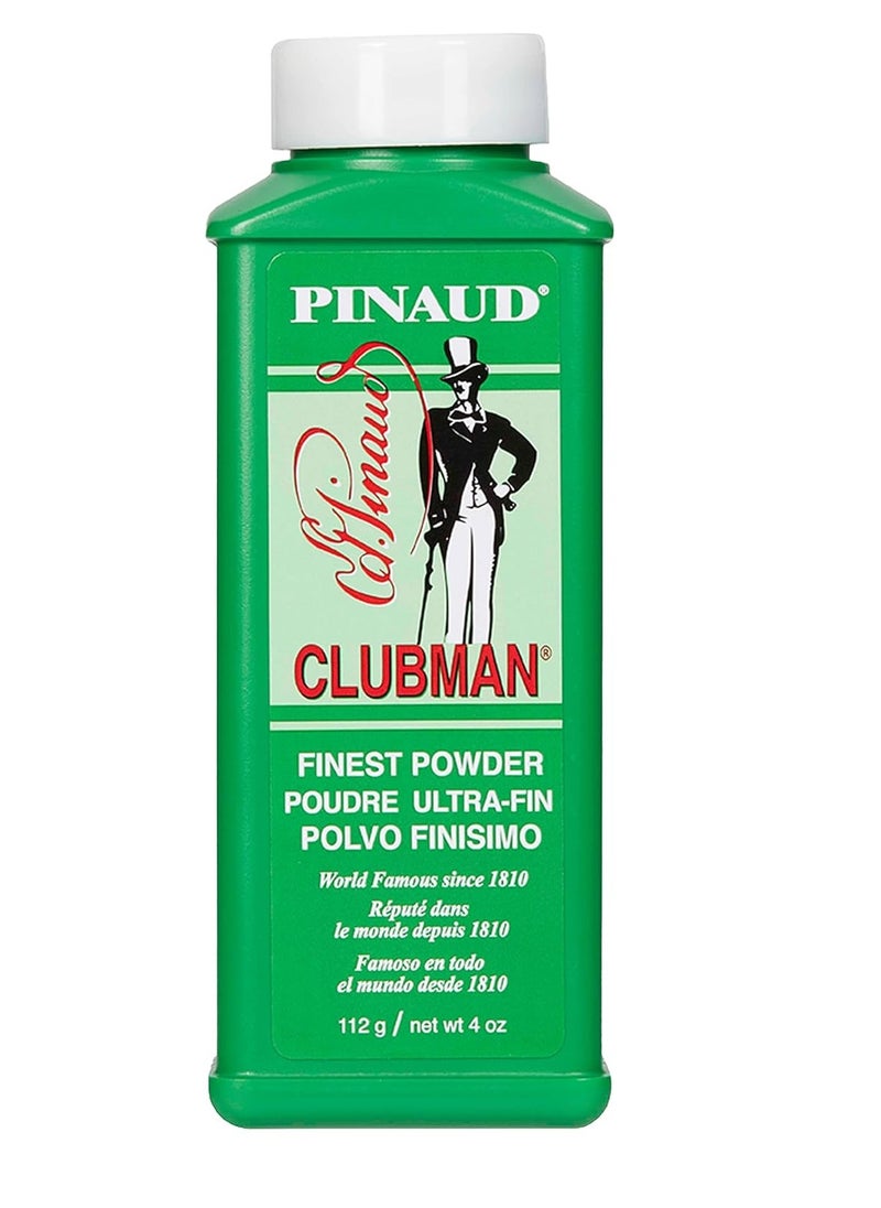 Pinaud Clubman - Pinaud Clubman  Finest Powder, White, Skin Soothing, 4 oz - Image 1