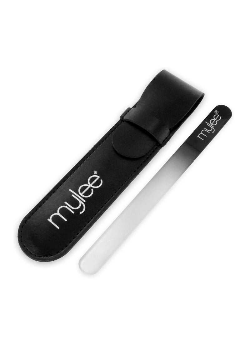 mylee Crystal Nail File with Case Hygienic and Long Lasting Professional Manicure with 5 Year Guarantee for Salon and Home Use - Image 1
