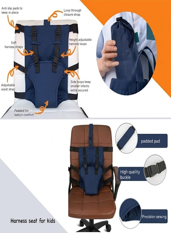 SNAPTRON Harness Seat for High Chair/Portable Chair Seat with Straps for Sitting & Feeding/Portable Baby Safety Harness for Kids/Baby Harness/Travel Essential for Toddlers - Image 2