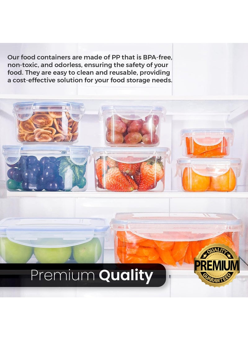 Home Smart Home Smart Rectangle Plastic Container Set of 4 PCs Food Container With Airtight Lid to Safely Store Food Good for Outdoor and Indoor Dining Activity  - Image 4