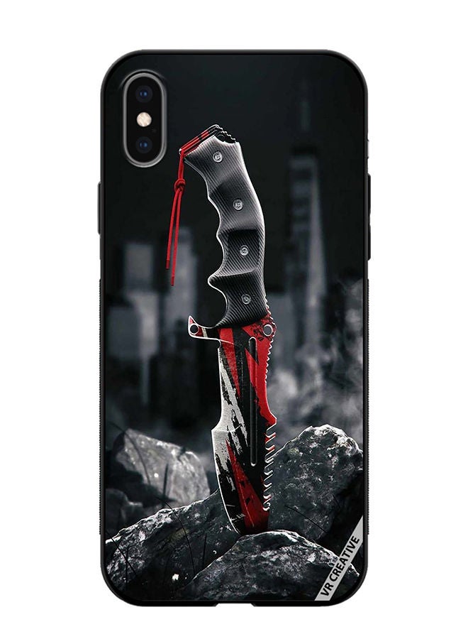 VR CREATIVE Protective Case Cover For Apple iPhone XS Max Huntsman Knife Design Multicolour - Image 1