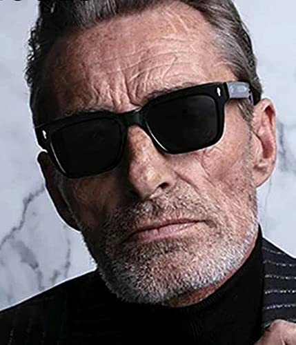 EYLRIM Square Frame Sunglasses for Women Men Trendy Chunky Rectangle Sun Glasses Black Shades UV400 Protection2 Pack BlackGreyBlackGrey - Image 3