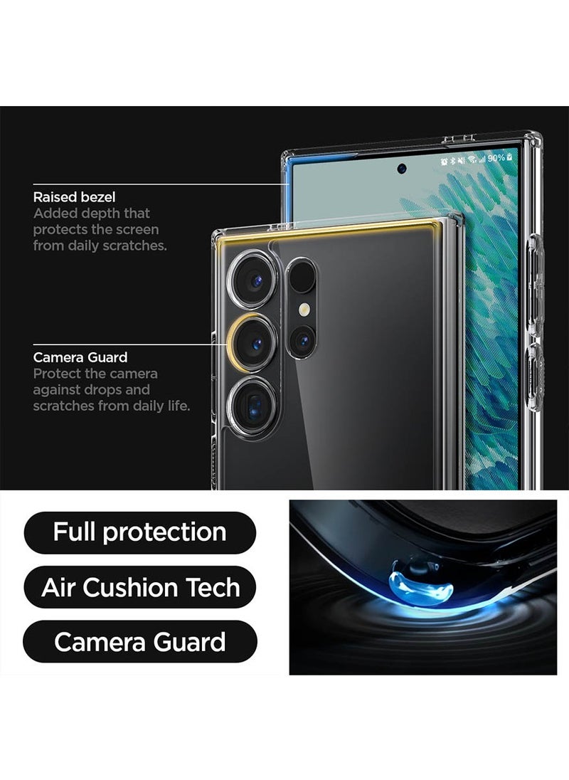 Spigen Ultra Hybrid Samsung Galaxy S24 ULTRA Case Cover - Crystal Clear  - Image 5