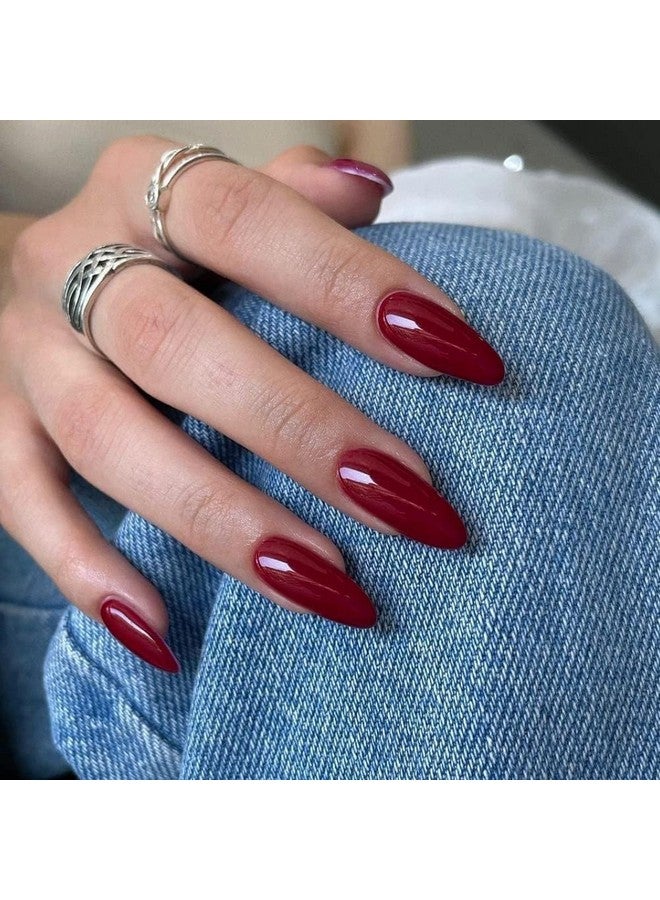 KLOSS BEAUTY Cherry Gloss Press On Nails Artificial Nails, Reusable Fake Nails, Set Of 22 False Nails Universally Sized Nail Extensions For Women Press- On Nails, Longlasting Fake Nails With Glue (Glossy Finish) - Image 1