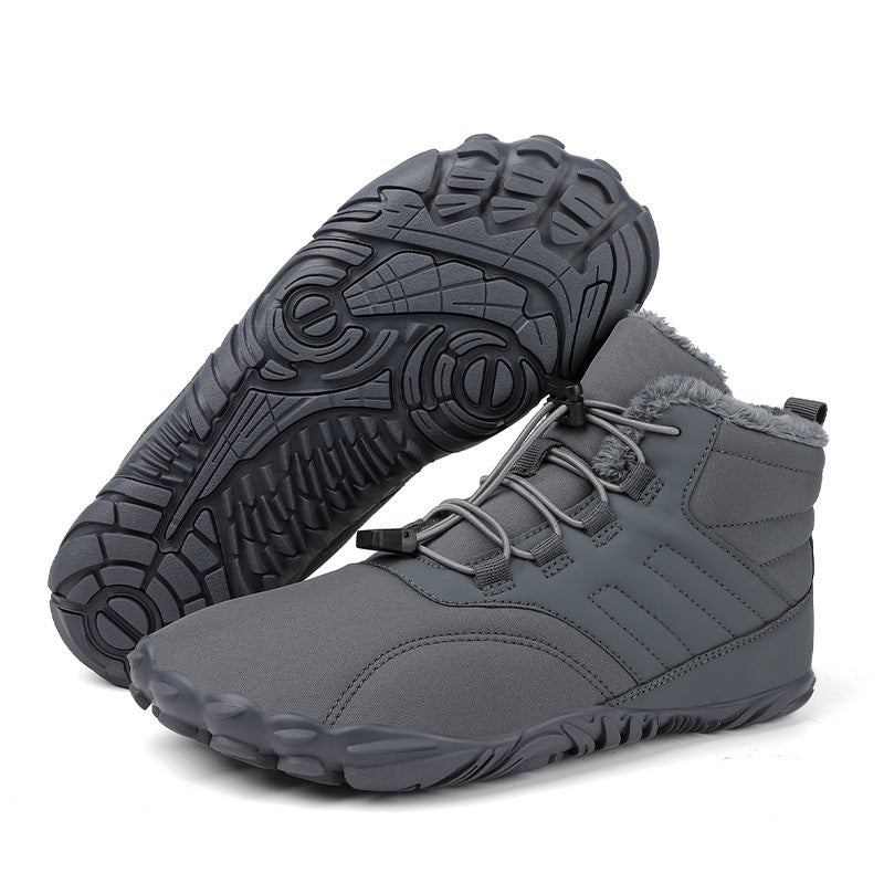 Winter Outdoor Waterproof Cotton Shoes fleece-lined Thickened Warm Men''s Mountaineering Snow Boots Non-slip Wear-resistant Mid-barrel Men''s Cotton Boots - Image 1