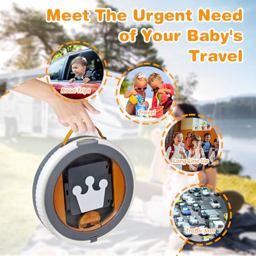 Yszawmx 2025 Upgraded Portable Potty Training, Travel Potty for Toddler, portable toilet for kids Foldable, Apply to Seat Emergency Toilet for Camping, Outdoor,Car,3 rolls of garbage bags (Transparent-Gray) - Image 3