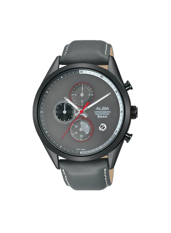 Alba Leather Chronograph Watch AM3571X - Image 1