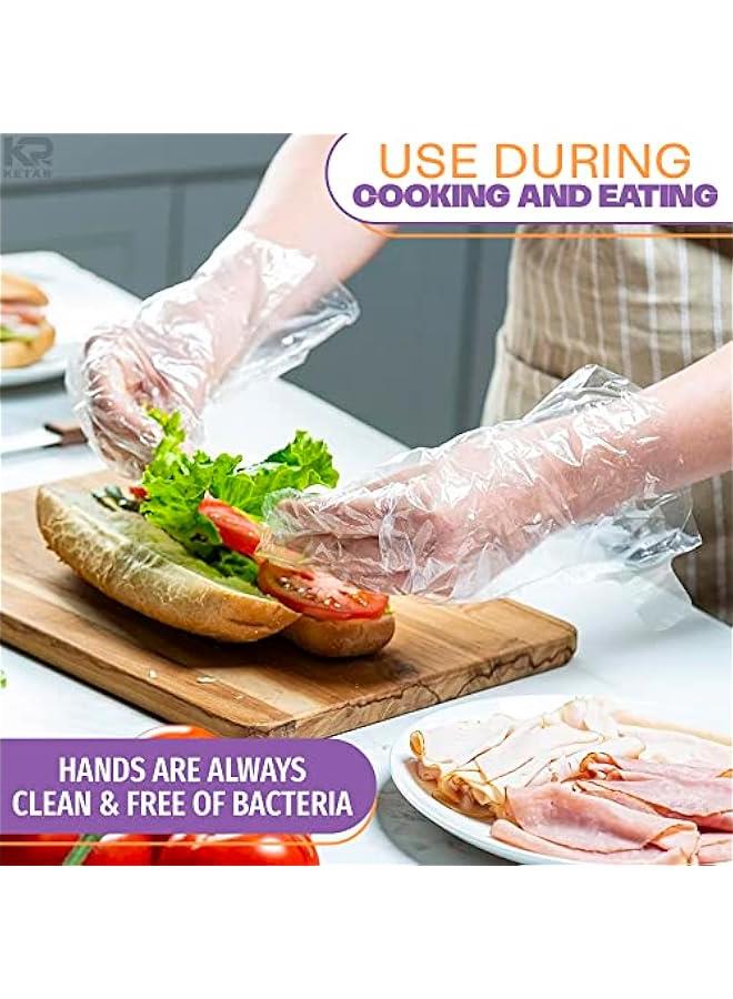 Generic 200Pcs Parafin Wax Disposable Gloves for Cleaning、Plastic Gloves for Hair Coloring Paraffin Wax for Hand and Feet Pedicure Supplies Professional、Plastic Gloves Disposable for Food Preparation  - Image 5