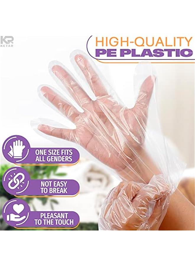 Generic 200Pcs Parafin Wax Disposable Gloves for Cleaning、Plastic Gloves for Hair Coloring Paraffin Wax for Hand and Feet Pedicure Supplies Professional、Plastic Gloves Disposable for Food Preparation  - Image 3