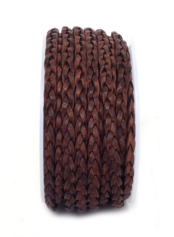 Cords Craft® | 5mm 3 Ply Genuine Flat Leather Cord for Jewelry Making Bracelet Necklace Beading | Roll of 5 Meters Hand Braided Leather Cording (Dark Brown, 10.93 Yards) - Image 5