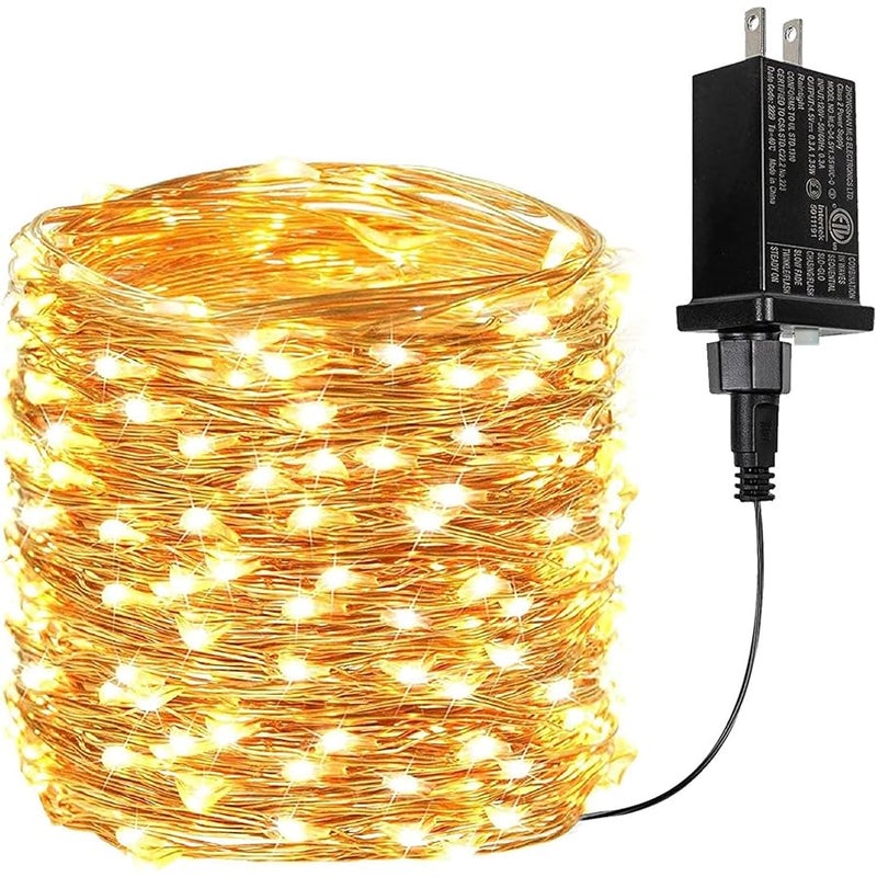 BHCLIGHT 66Ft 200 LED Fairy Lights Plug in, Waterproof String Lights Outdoor & Indoor 8 Modes Christmas Light Bedroom Decor, Timer Twinkle Lights for Girl's Room Garden Party Christmas Decorations (Warm White) - Image 1